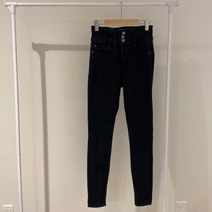 Black denim jeans